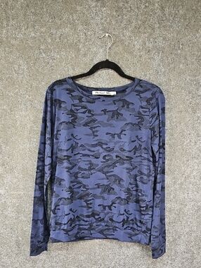 Michael Stars Camouflage Tee, Blue, Size OS, NEW